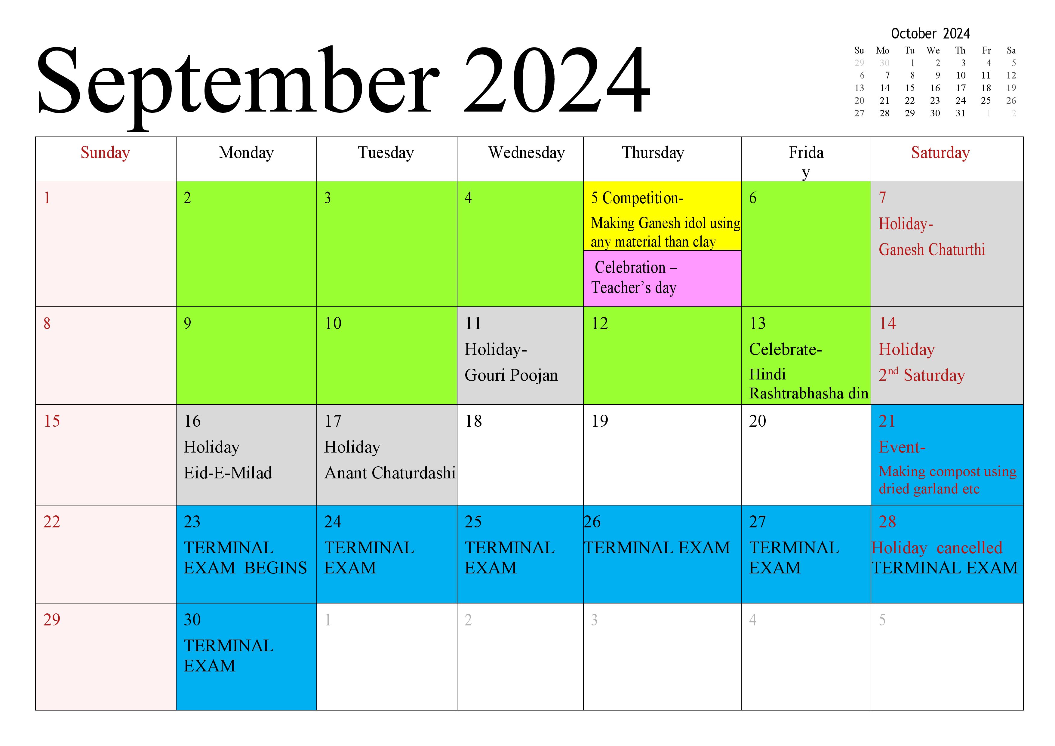 September 2024 Calendar